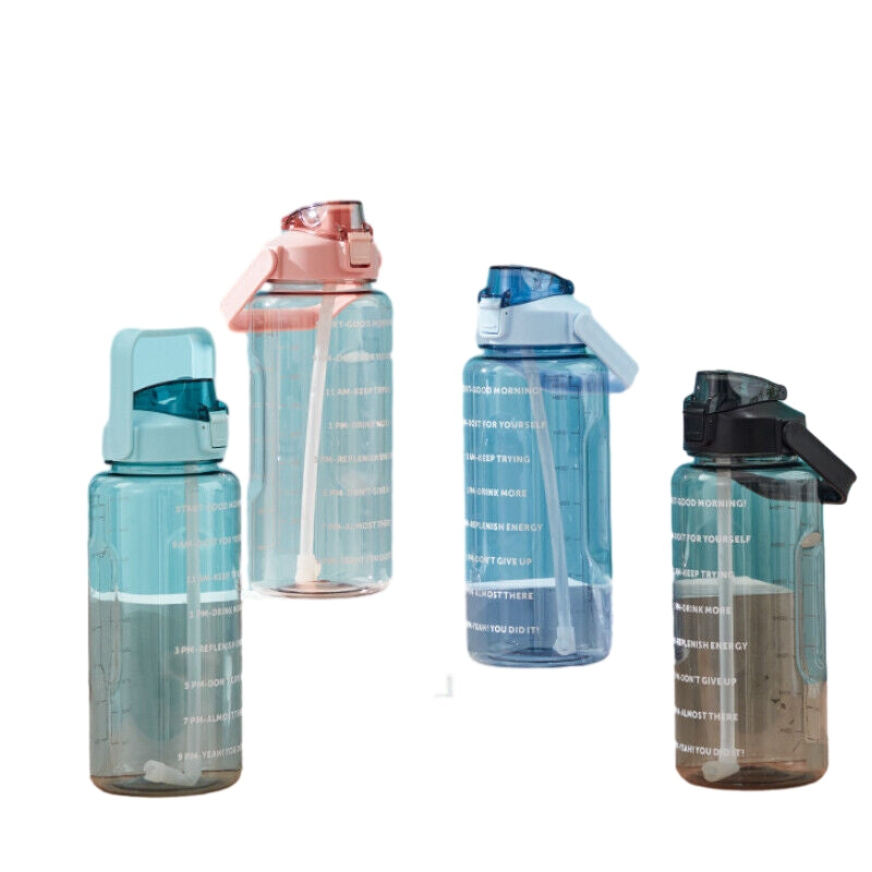 2L Motivational Water Bottle with Time Markings