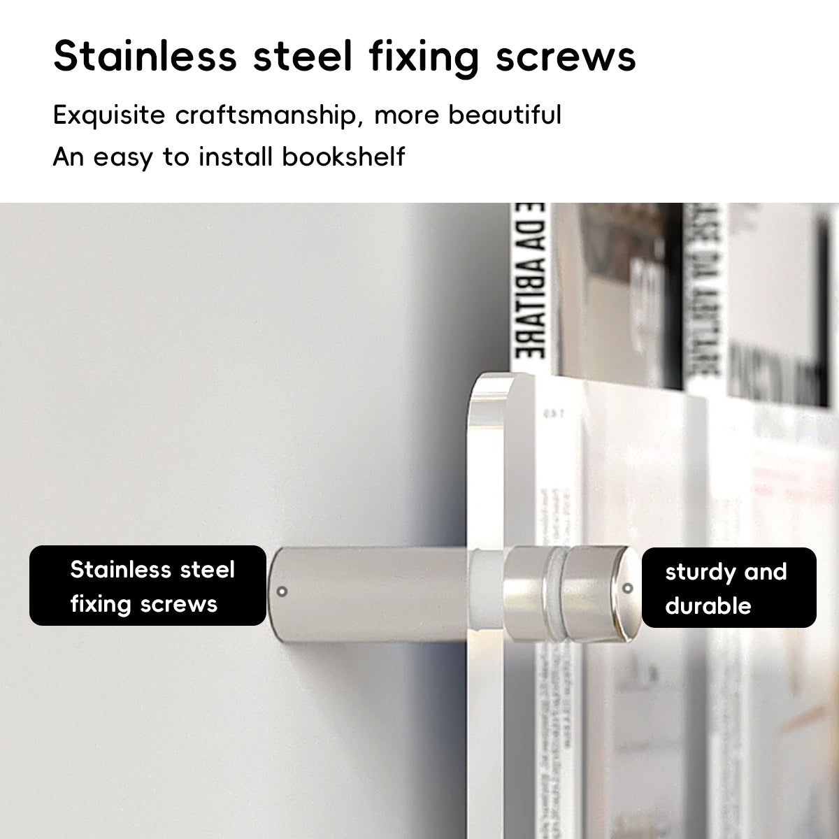 Wall-Mount Acrylic Storage Rack Floating Shelf