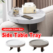 Adjustable Sofa Side Table with Marble Top