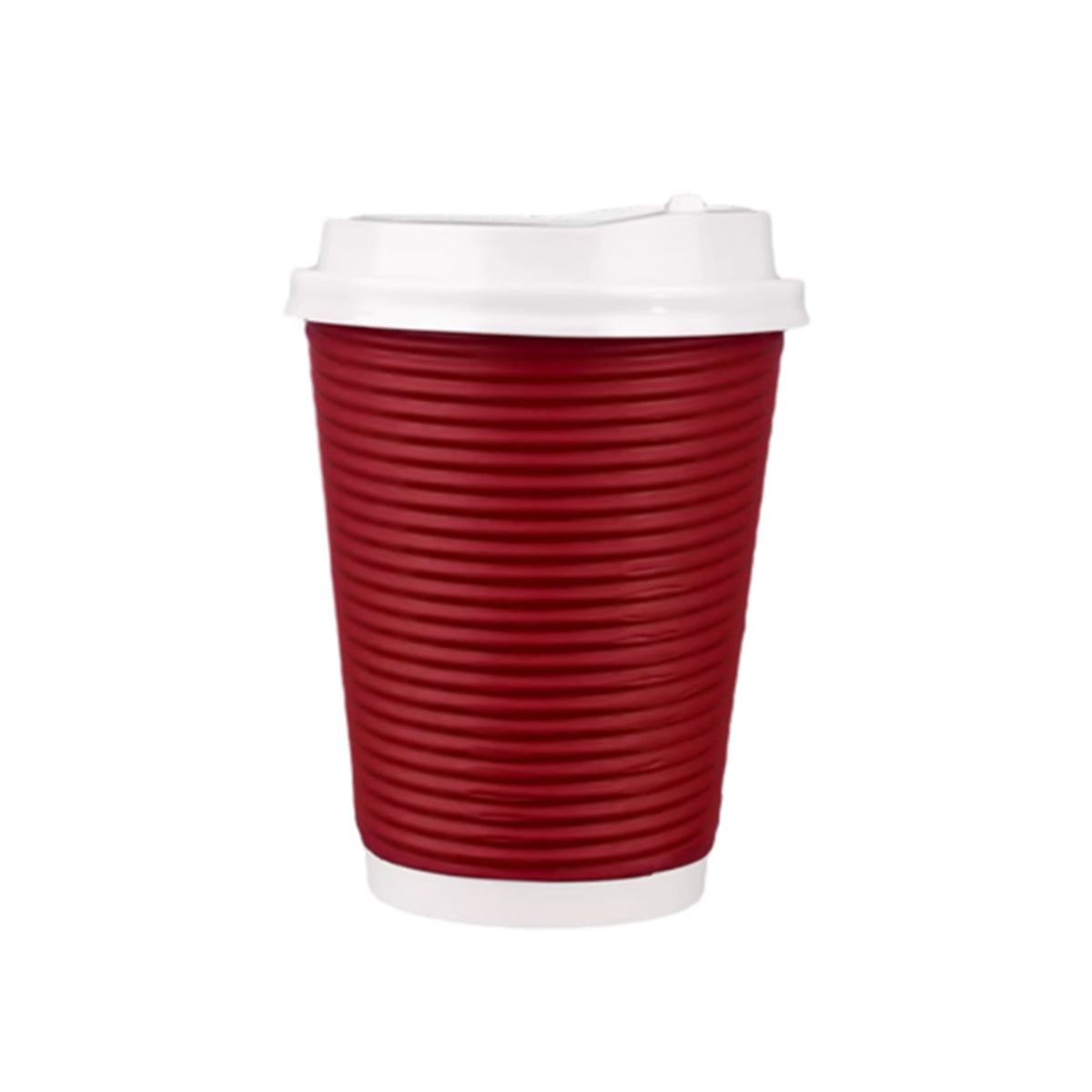 50 Sets Corrugated Paper Cups with Lids 4 Sizes