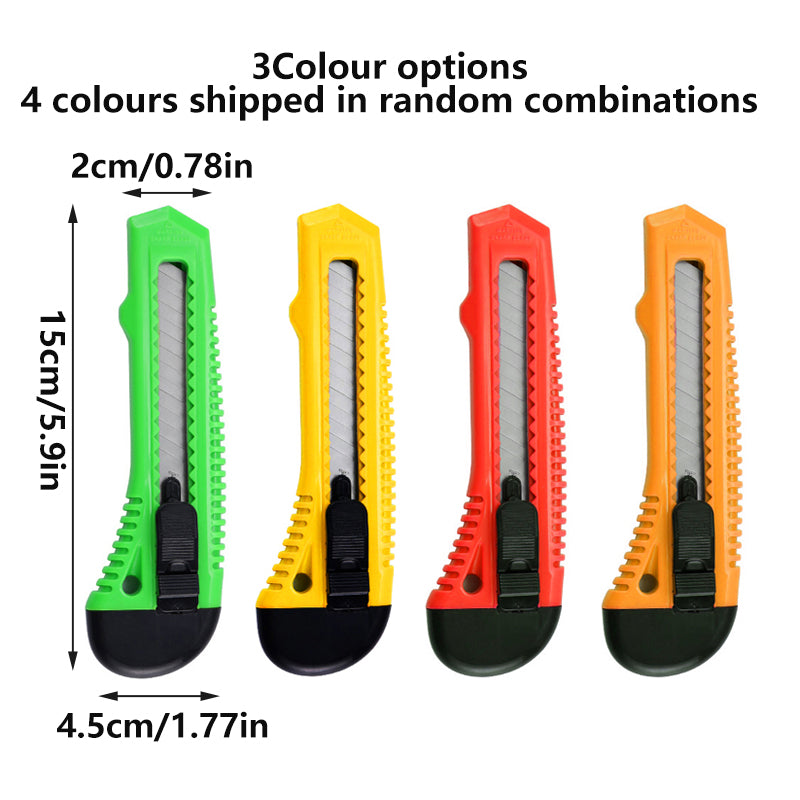 1/2PCS Retractable Utility Knife Heavy Duty Cutter with Blades