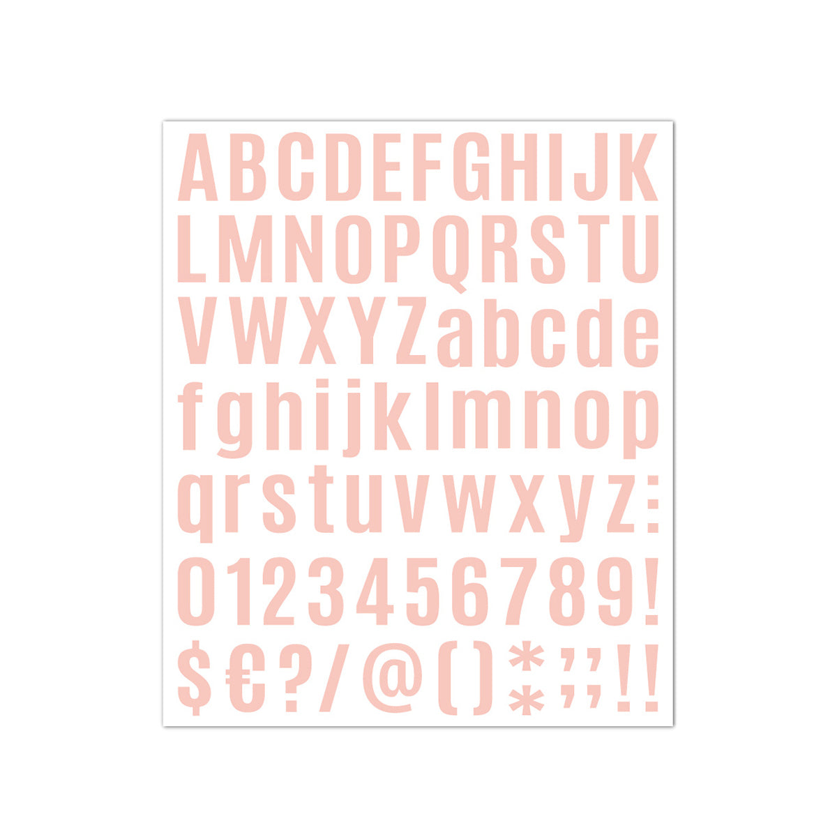 10 Sheets Alphanumeric Vinyl Stickers Colourful Water-Resistant