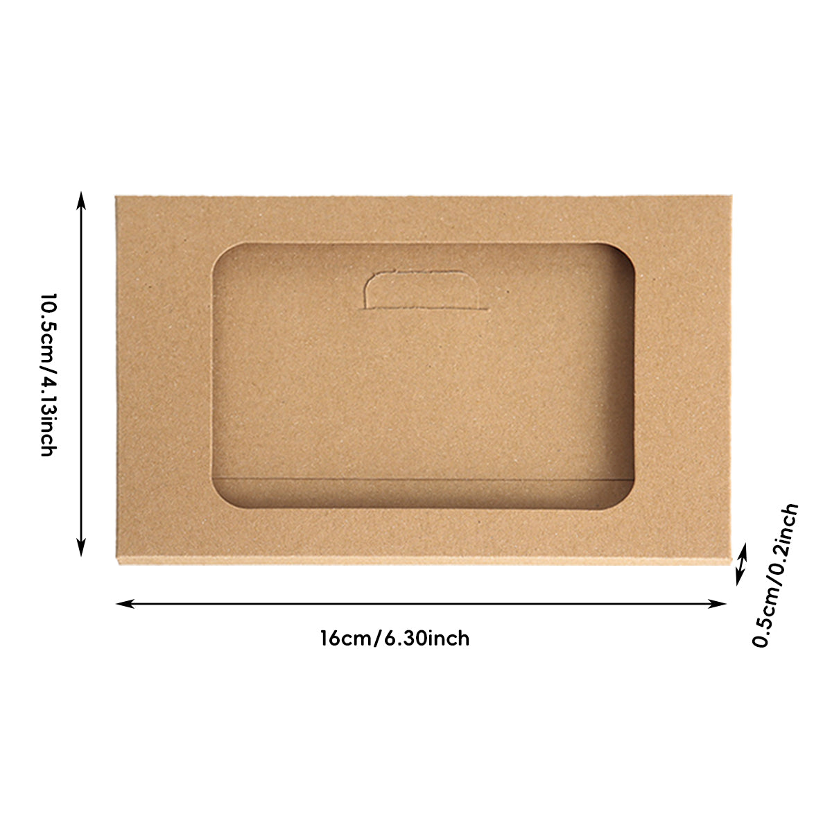 100pcs Windowed Cardboard Postcard Mailing Boxes