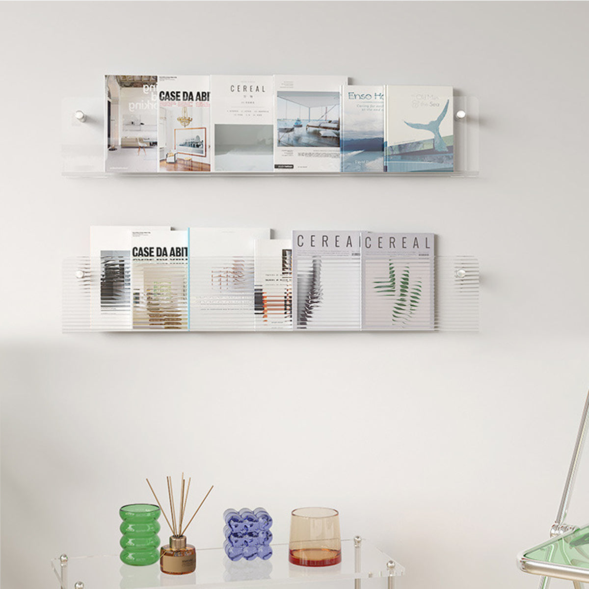 Wall-Mount Acrylic Storage Rack Floating Shelf
