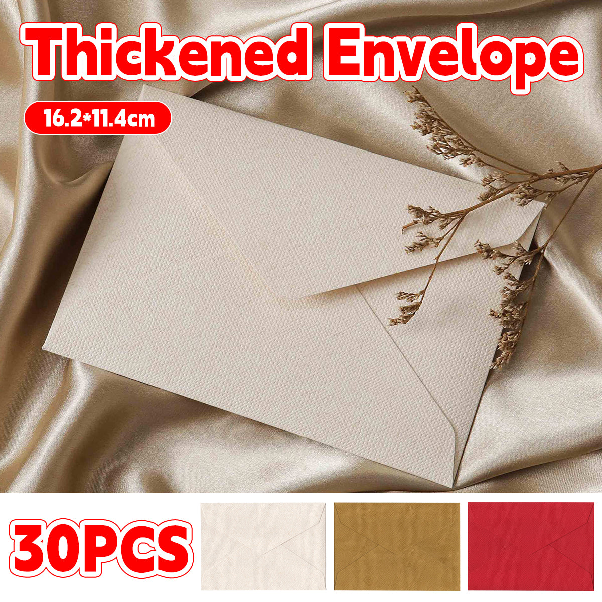 30 Pcs Linen Envelopes 250gsm for Wedding Invites
