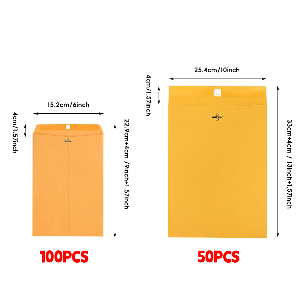 Yellow Kraft Paper Envelope Bag for Documents