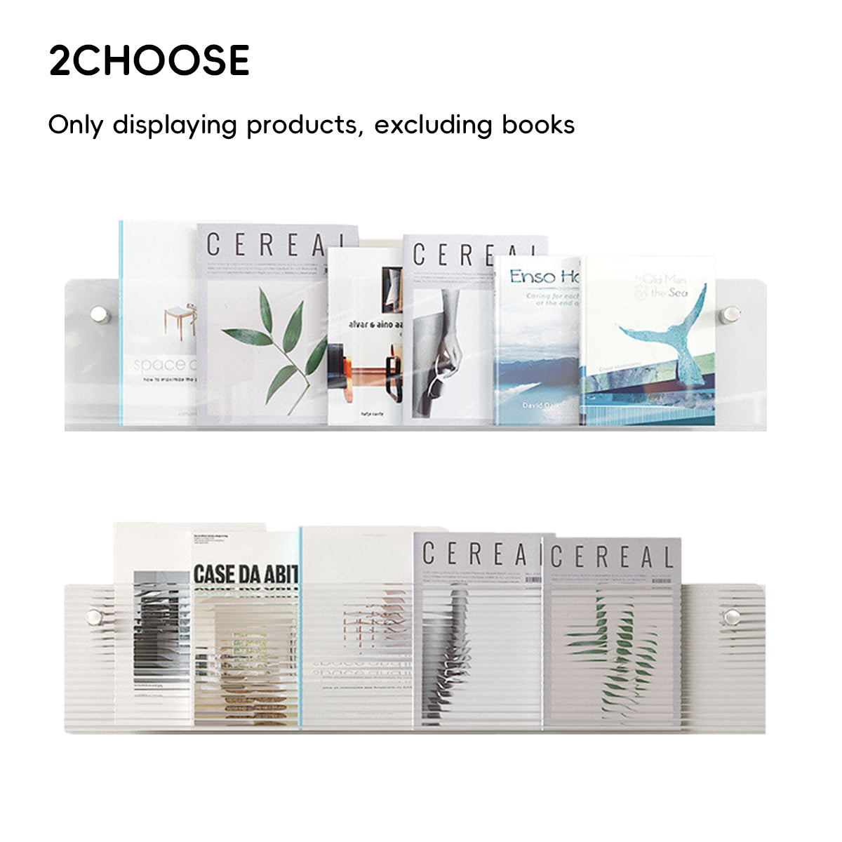 Wall-Mount Acrylic Storage Rack Floating Shelf