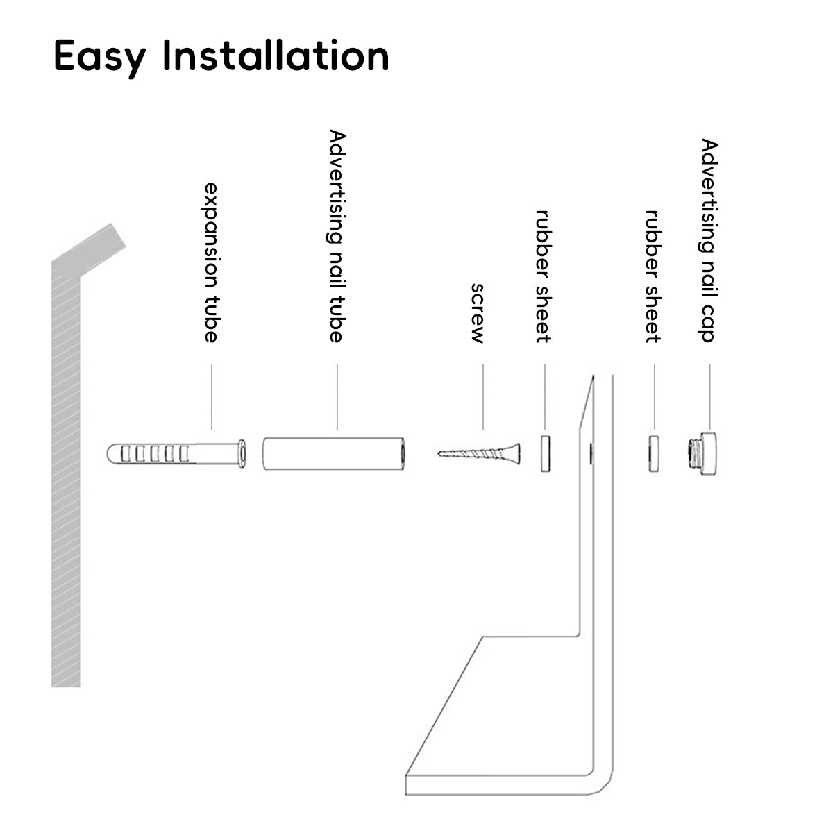 Wall-Mount Acrylic Storage Rack Floating Shelf