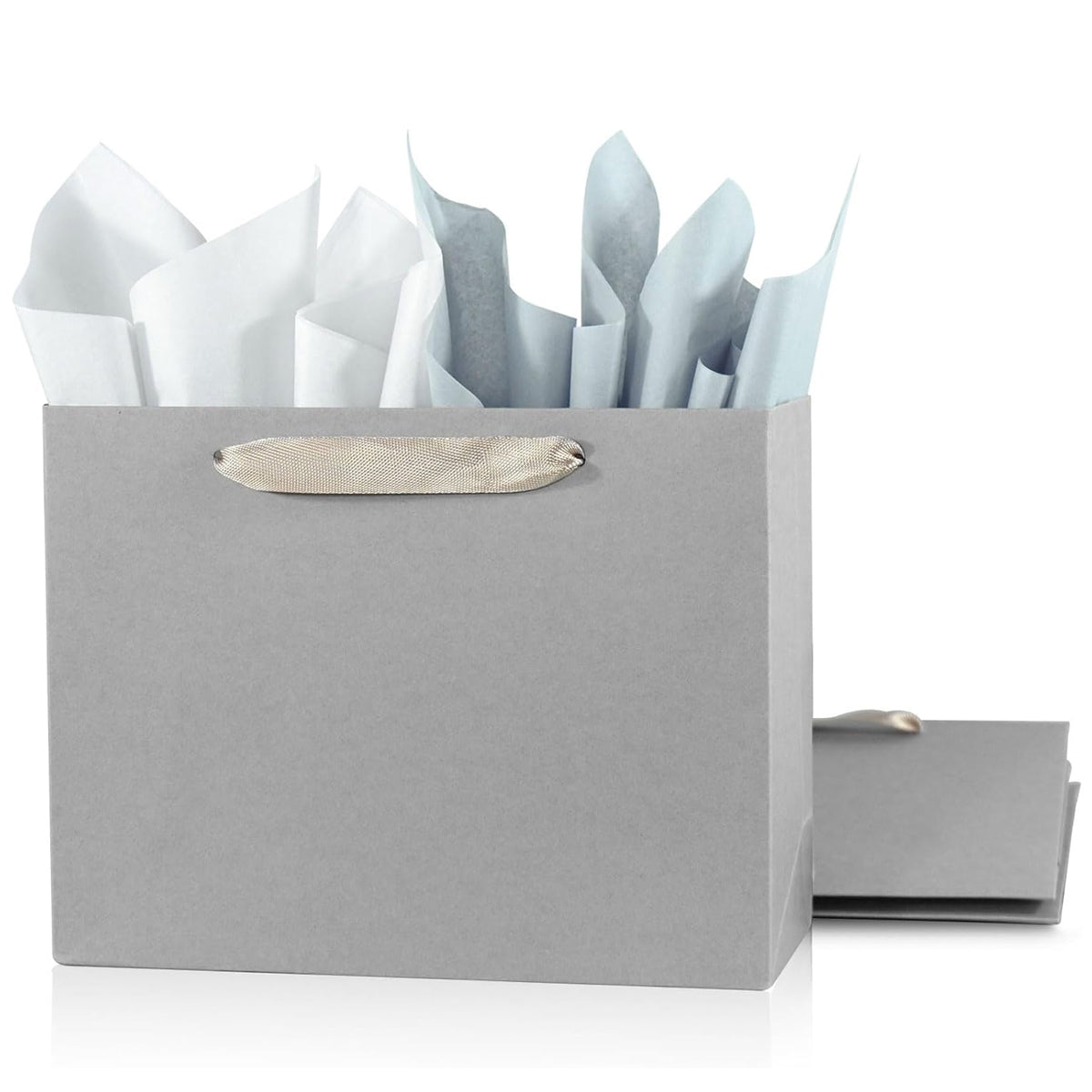 10pcs Paper Gift Bags with Ribbon Handles