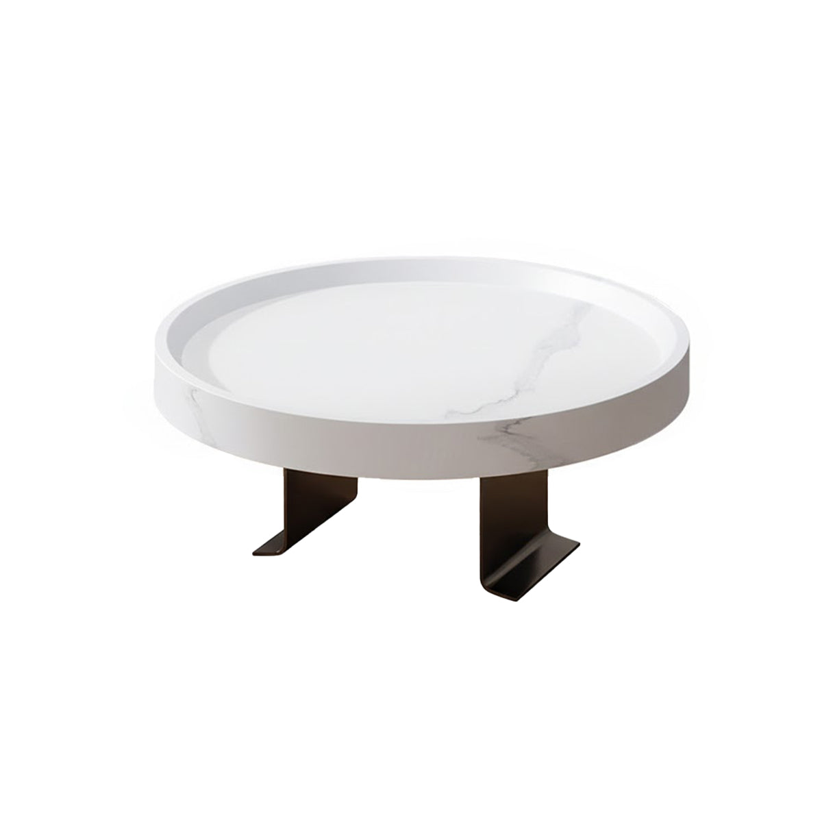 Adjustable Sofa Side Table with Marble Top