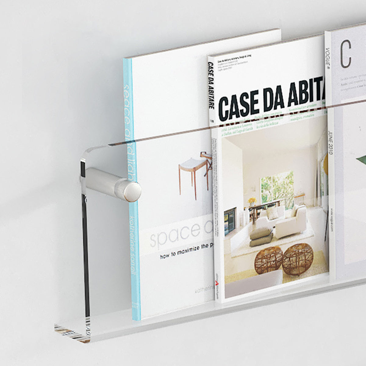 Wall-Mount Acrylic Storage Rack Floating Shelf