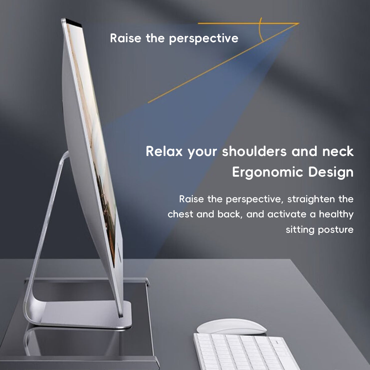 Monitor Stand Riser with Tempered Glass