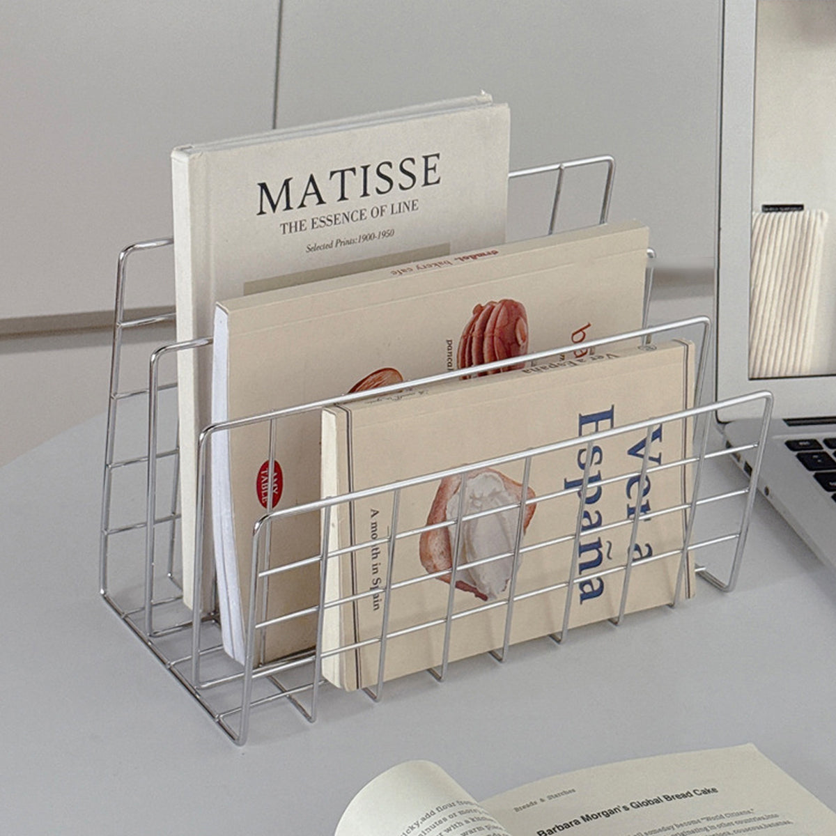 Minimalist Metal Book Holder Desktop Organizer