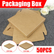 50pcs Brown Kraft Paper Shipping Boxes 2 Sizes