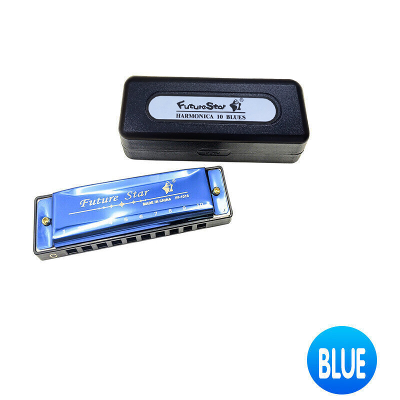 10 Hole Harmonica Blues Musical Instrument Key of C