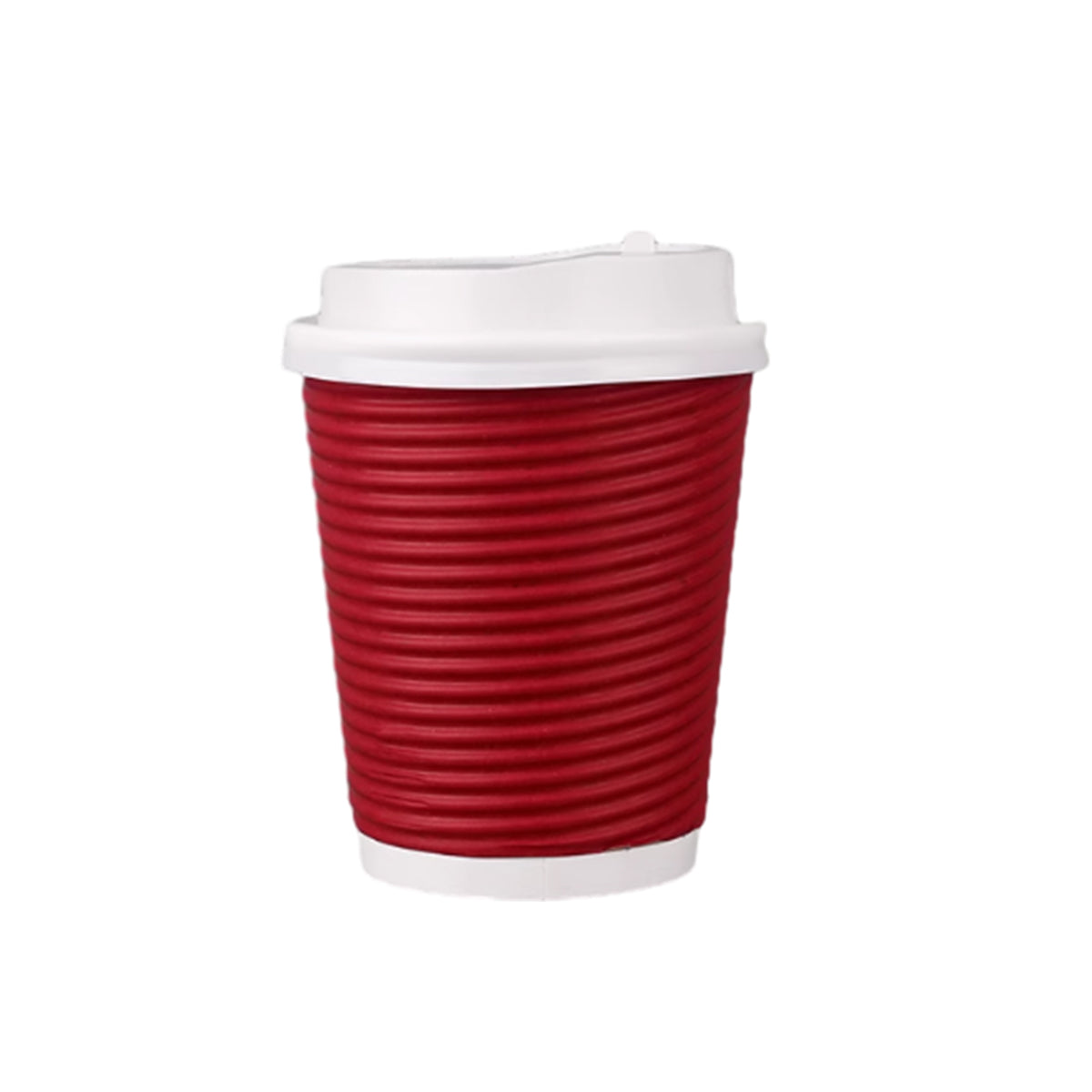 50 Sets Corrugated Paper Cups with Lids 4 Sizes