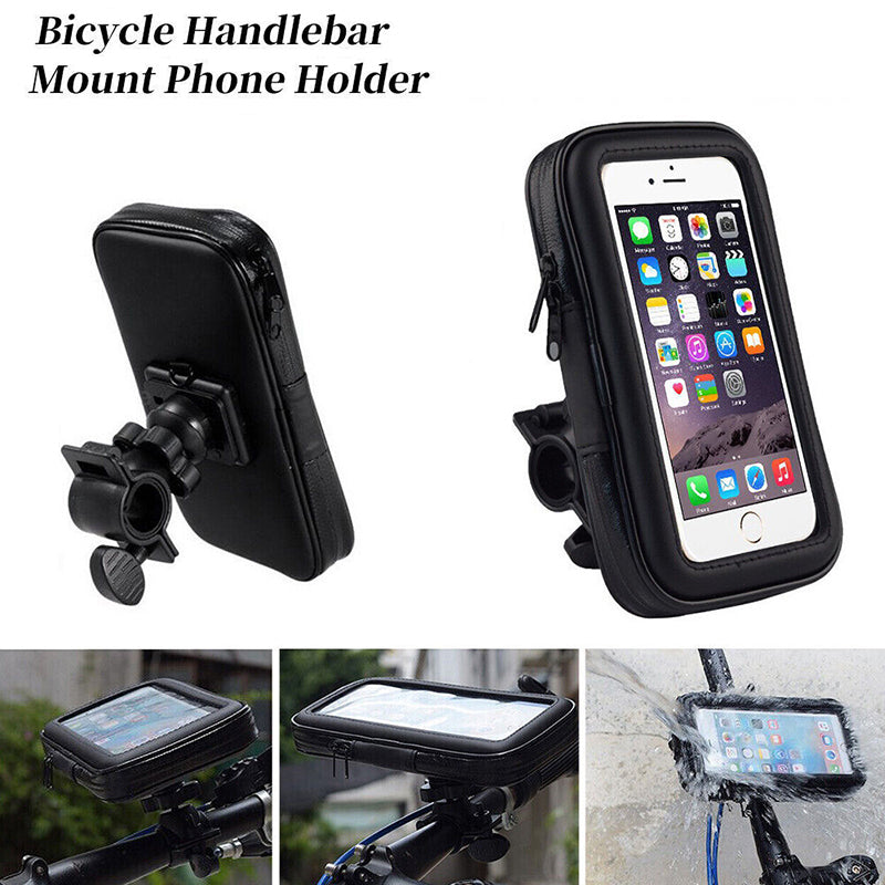 Bike Phone Holder Waterproof Case with Handlebar Mount