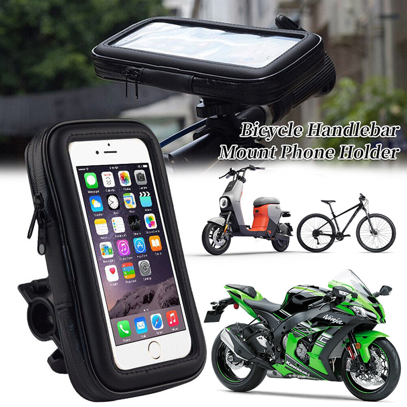 Bike Phone Holder Waterproof Case with Handlebar Mount