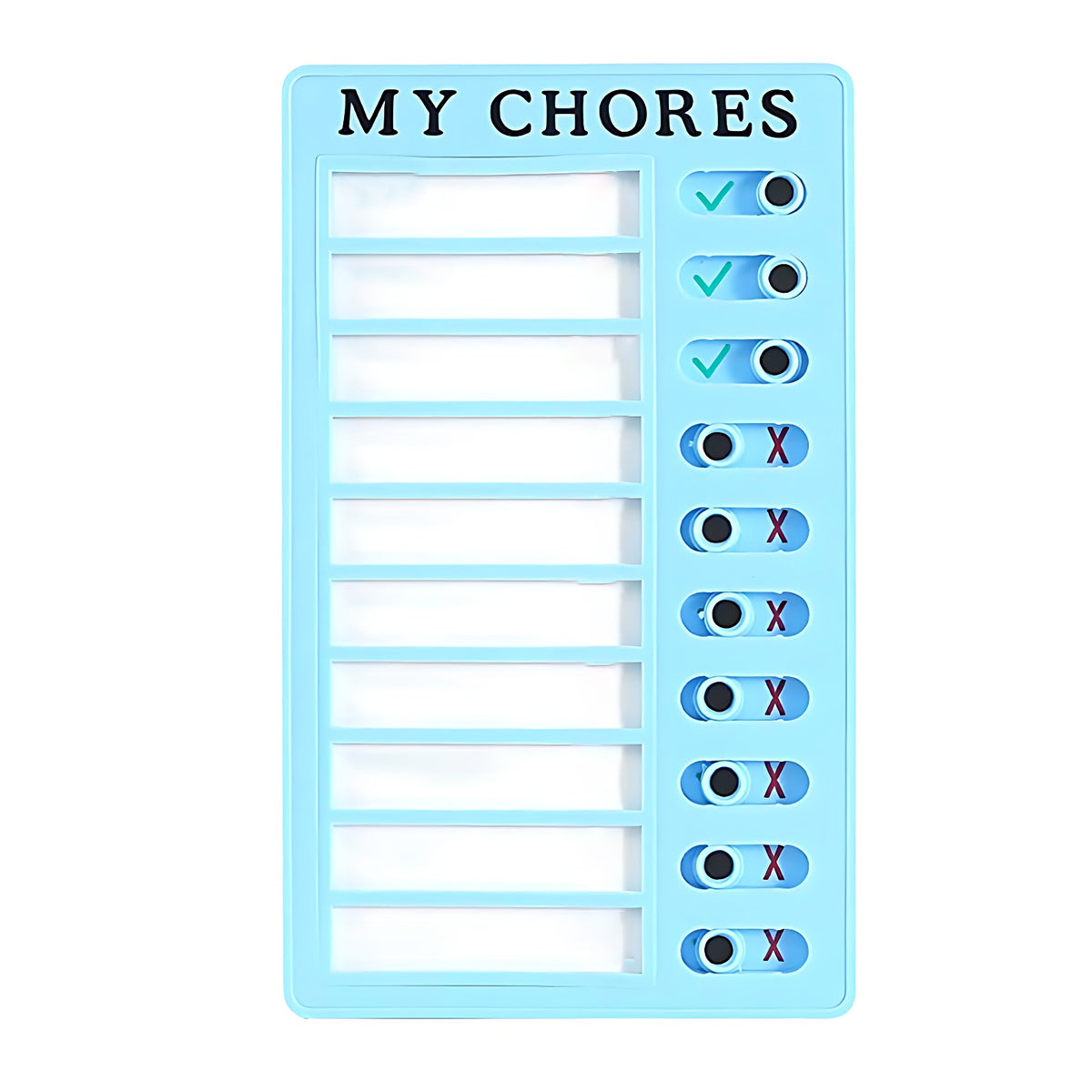 Memo Plastic Board with Slider Checklist for Home or Office