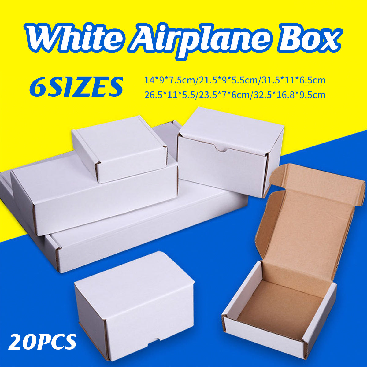 20 Pcs Corrugated Cardboard Shipping Boxes E-Flute