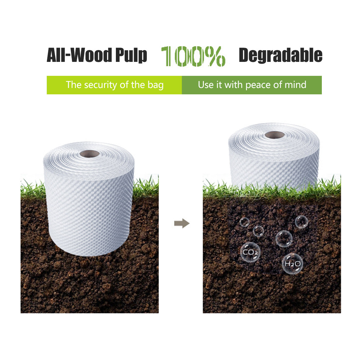 White Kraft Bubble Paper Roll Gift Wrapping
