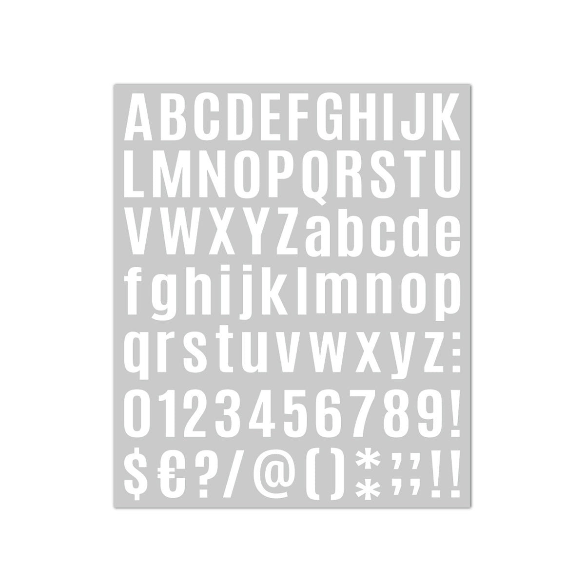 10 Sheets Alphanumeric Vinyl Stickers Colourful Water-Resistant