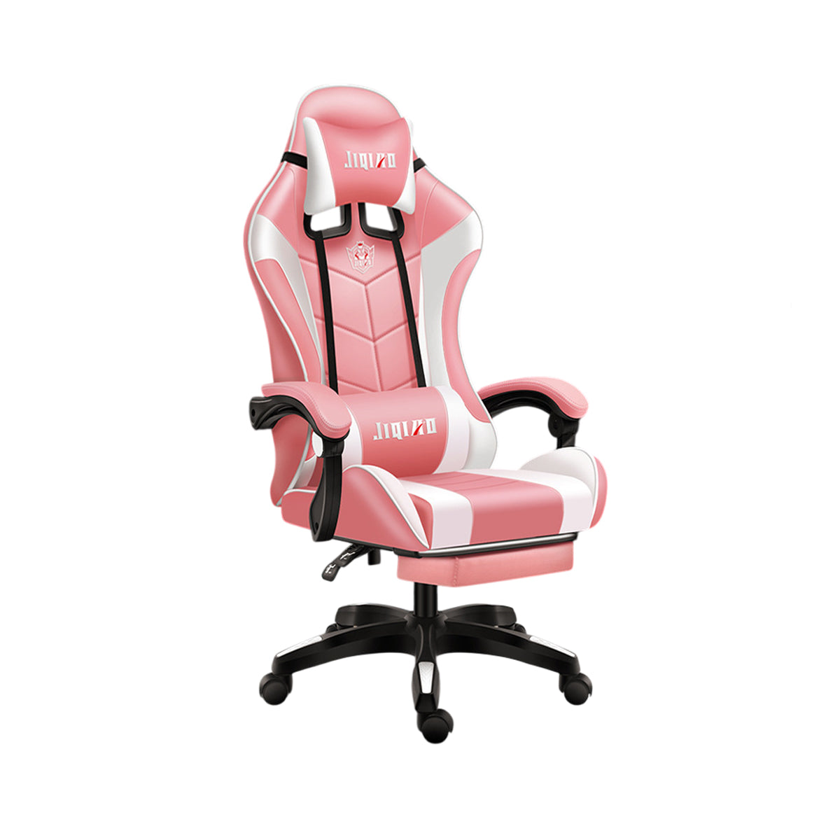 Ergonomic High-Back Gaming Chair Lumbar Headrest
