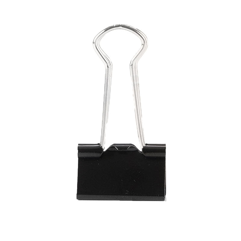 20 Pcs Bulldog Foldback Binder Clips Black Steel with Folding Arms