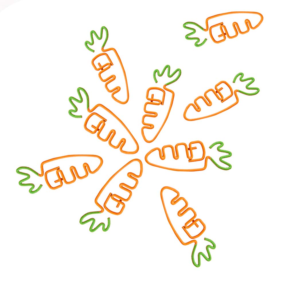 10 Pcs Fruit Shape Paper Clips Colorful Bookmark Office Set