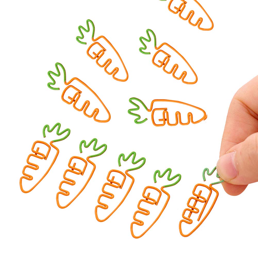 10 Pcs Fruit Shape Paper Clips Colorful Bookmark Office Set