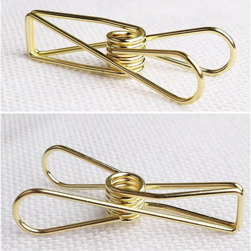 10 Pcs Spring Paperclips 33/55 mm Assorted Colours