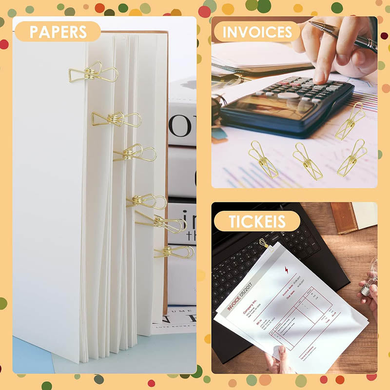 10 Pcs Spring Paperclips 33/55 mm Assorted Colours