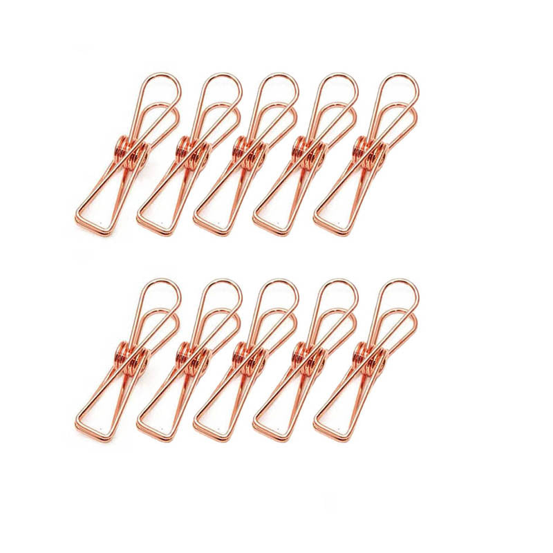 10 Pcs Spring Paperclips 33/55 mm Assorted Colours