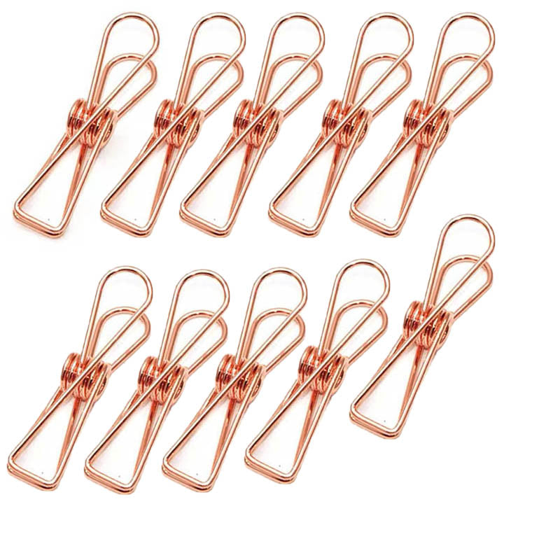 10 Pcs Spring Paperclips 33/55 mm Assorted Colours