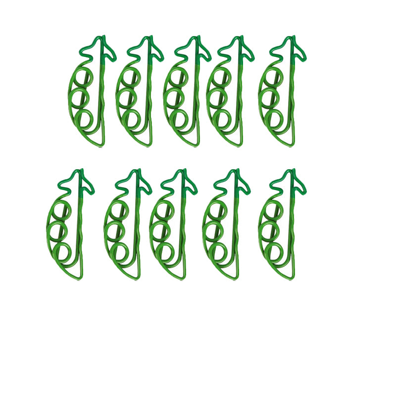 10 Pcs Fruit Shape Paper Clips Colorful Bookmark Office Set