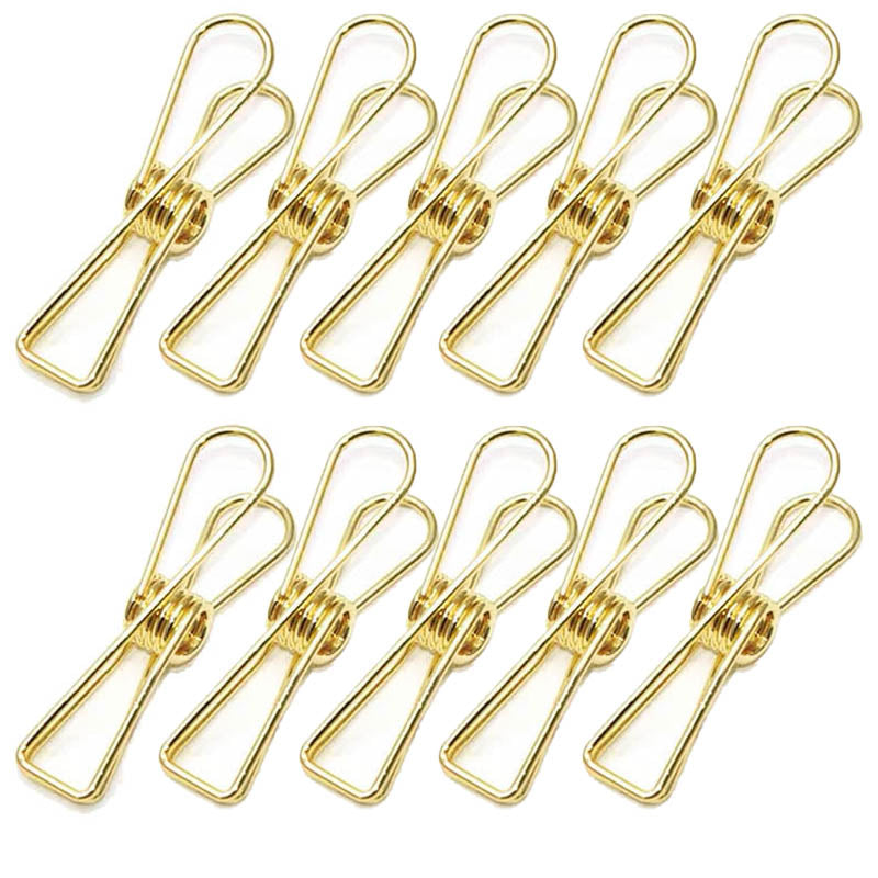 10 Pcs Spring Paperclips 33/55 mm Assorted Colours