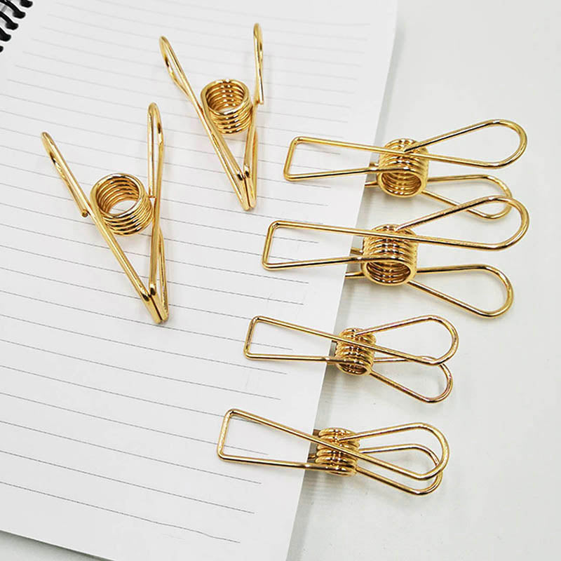 10 Pcs Spring Paperclips 33/55 mm Assorted Colours