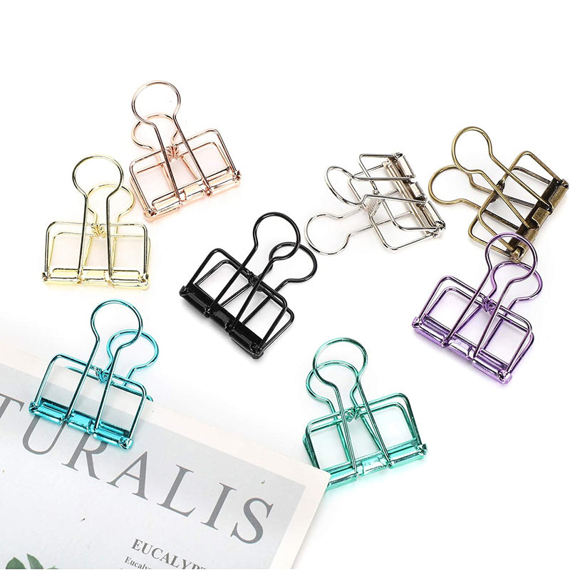 Hollow Swallowtail Metal Binder Clips Bookmark Style in 8 Colours