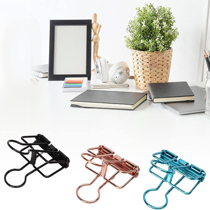 Hollow Swallowtail Metal Binder Clips Bookmark Style in 8 Colours