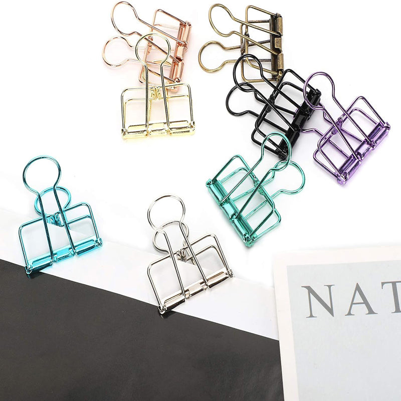Hollow Swallowtail Metal Binder Clips Bookmark Style in 8 Colours