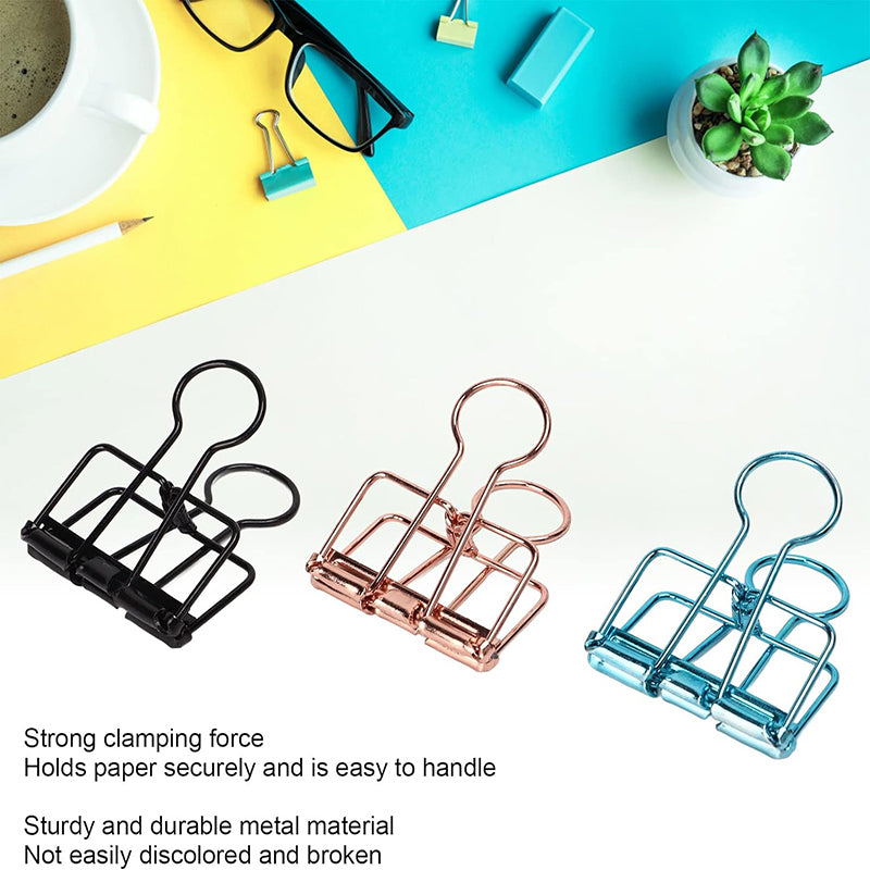 Hollow Swallowtail Metal Binder Clips Bookmark Style in 8 Colours