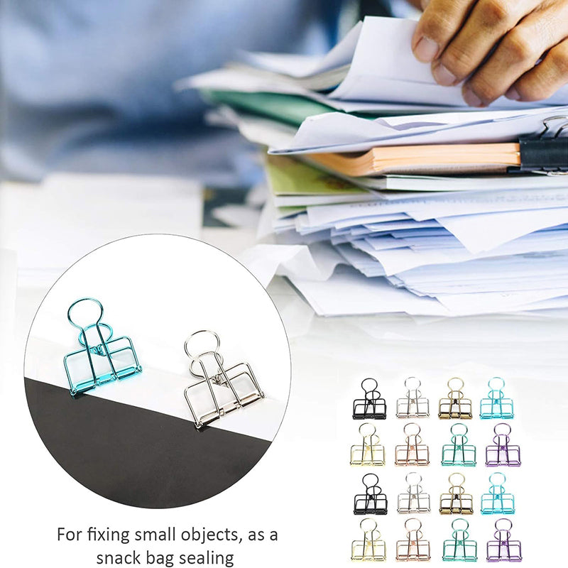 Hollow Swallowtail Metal Binder Clips Bookmark Style in 8 Colours