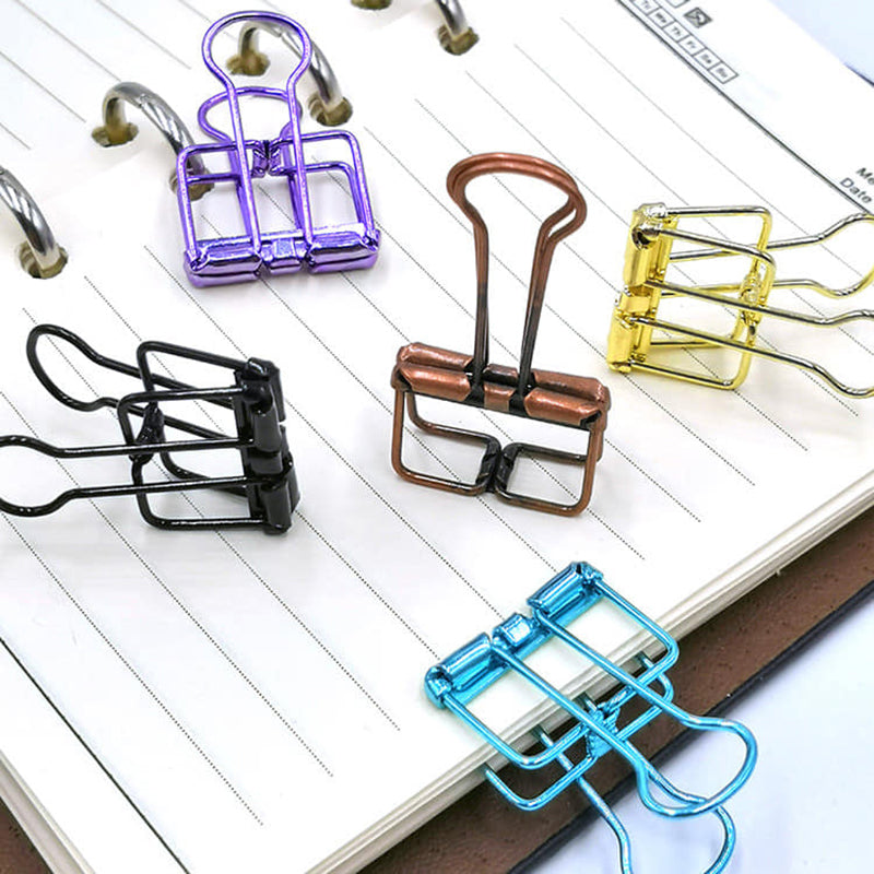 Hollow Swallowtail Metal Binder Clips Bookmark Style in 8 Colours