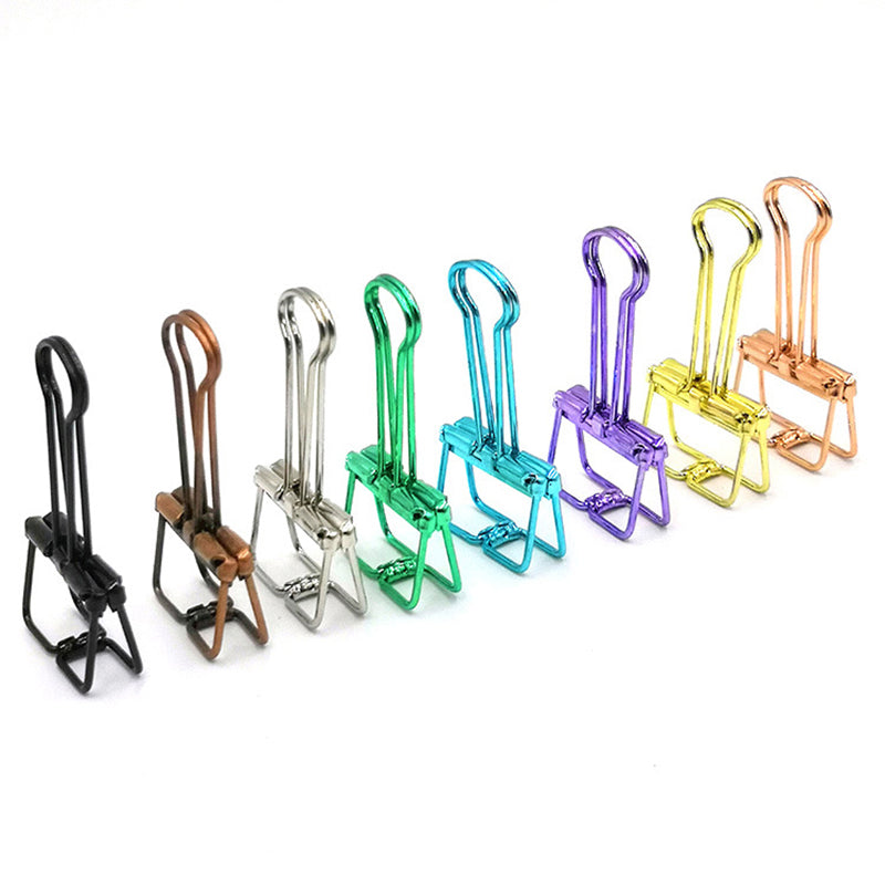 Hollow Swallowtail Metal Binder Clips Bookmark Style in 8 Colours