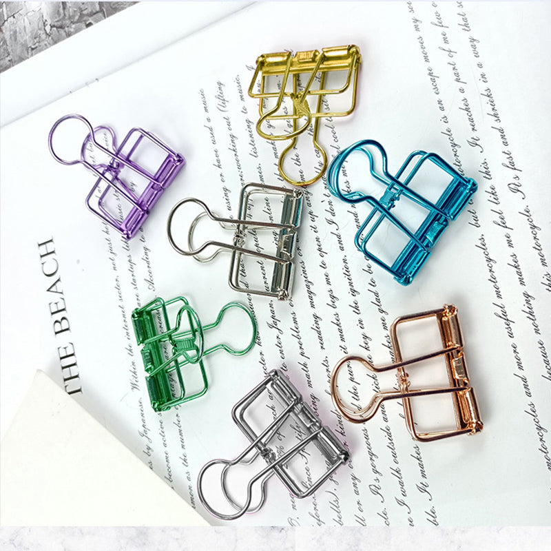 Hollow Swallowtail Metal Binder Clips Bookmark Style in 8 Colours