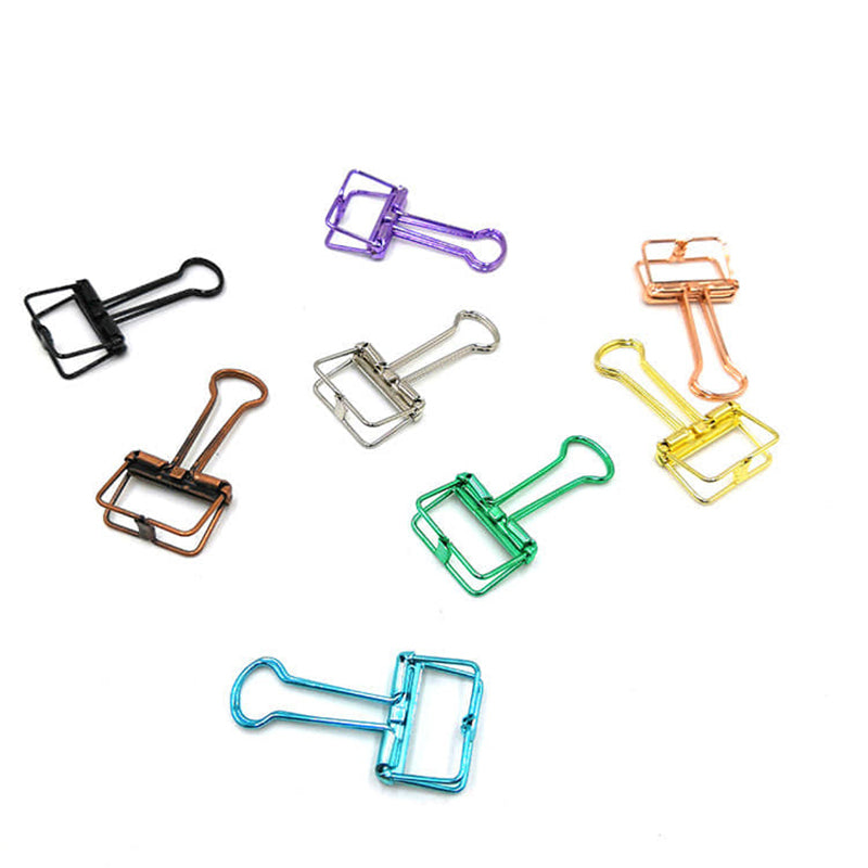 Hollow Swallowtail Metal Binder Clips Bookmark Style in 8 Colours