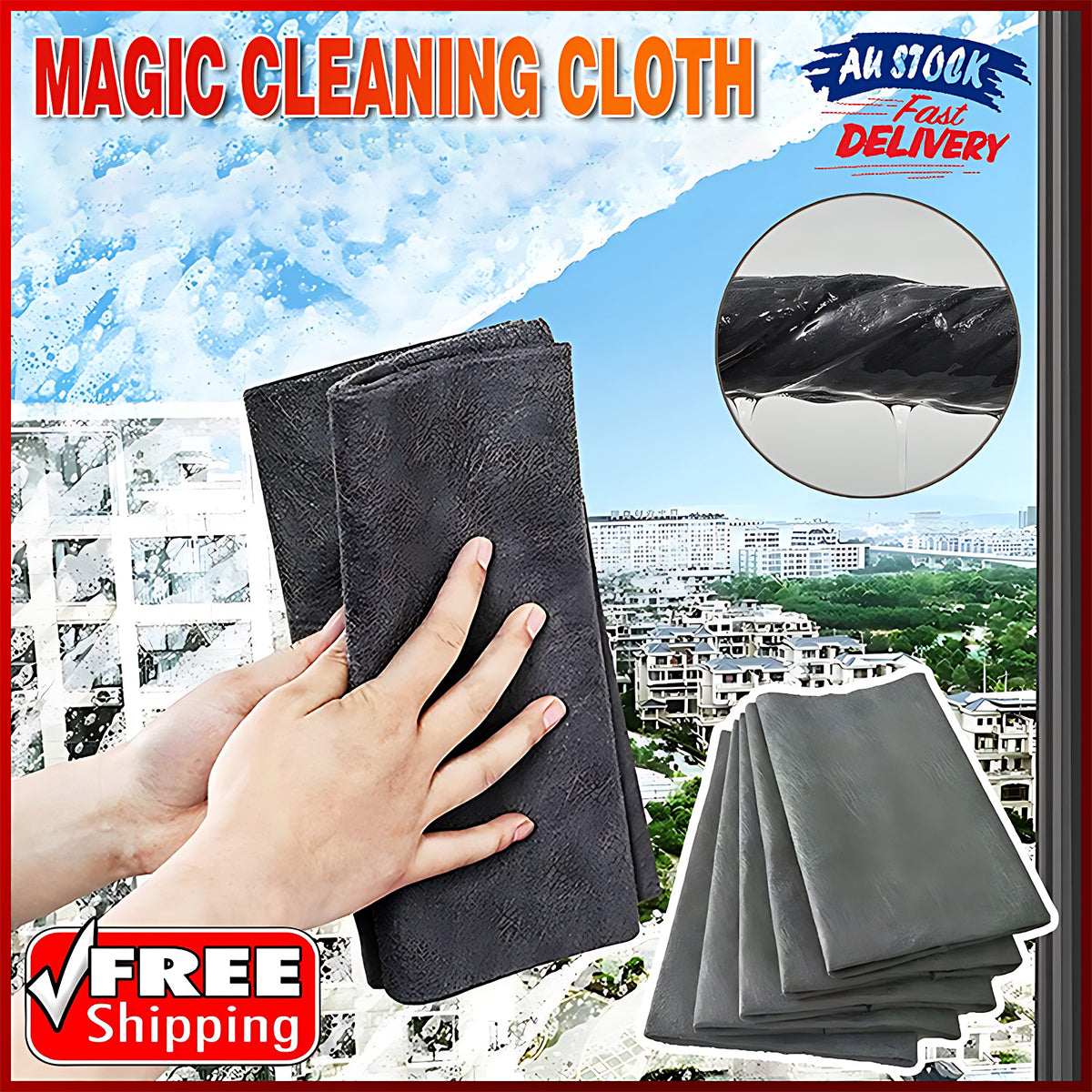Thickened Microfiber Cleaning Cloth Streak-Free