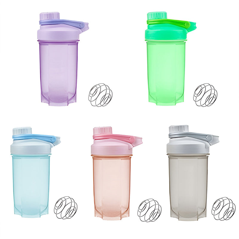 500ml Protein Shake Bottle with Mixing Ball Lid Seal Sports Water Bottle