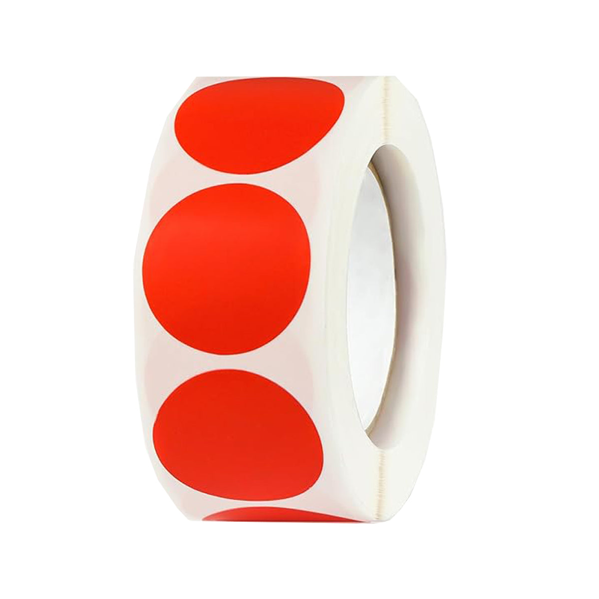 8 Rolls Coloured Polka Dot Round Labels Strong Adhesive Set