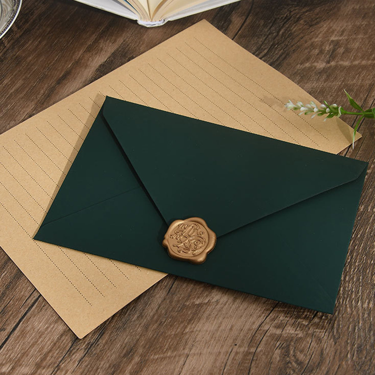 30 Pcs Dark Green Envelopes 200gsm for Invitations
